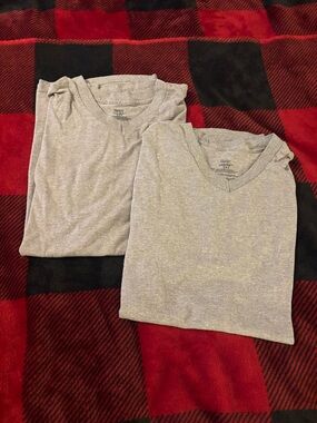 2 Hanes Gray T-Shirts